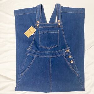 Joanie Clothing Bleecker Indigo Stretch Denim Dungarees